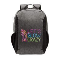 Lets Glow Crazy Glow Party 80s Retro Unicorn Party Vector Backpack