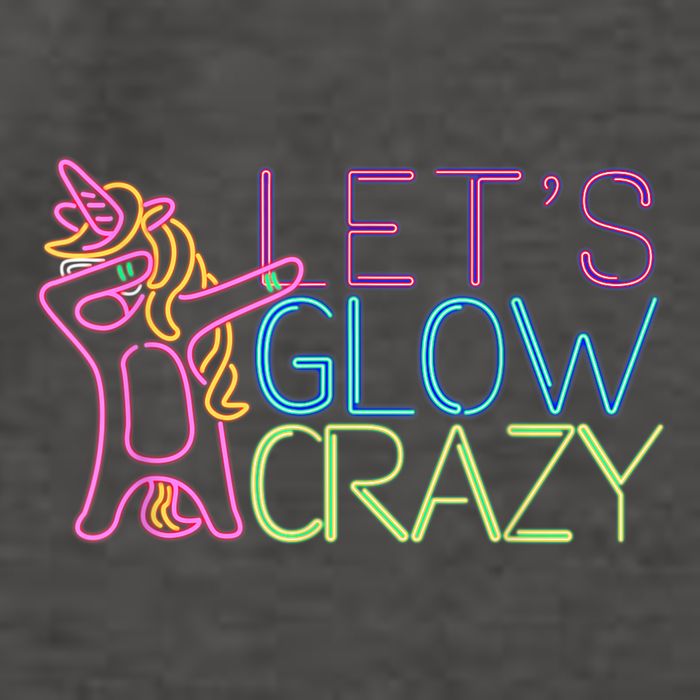 Lets Glow Crazy Glow Party 80s Retro Unicorn Party Vector Backpack