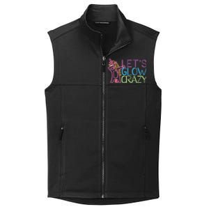 Lets Glow Crazy Glow Party 80s Retro Unicorn Party Collective Smooth Fleece Vest