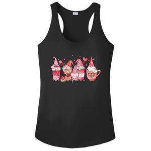 Love Gnome Cute Coffee Cups Hearts Red Plaid Valentine's Day Gift Ladies PosiCharge Competitor Racerback Tank