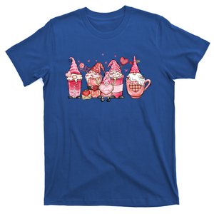 Love Gnome Cute Coffee Cups Hearts Red Plaid Valentine's Day Gift T-Shirt