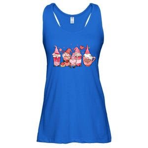 Love Gnome Cute Coffee Cups Hearts Red Plaid Valentine's Day Gift Ladies Essential Flowy Tank