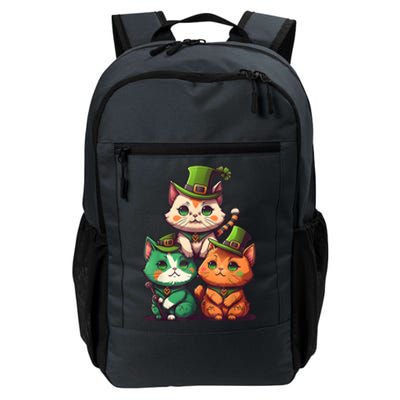 Leprechaun Gnome Cats St Patricks Day Cat Lover Daily Commute Backpack