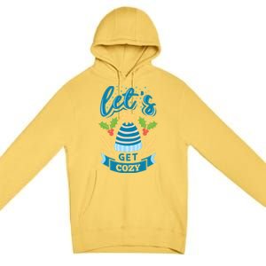 Lets Get Cozy Christmas Santa Holiday Xmas Gift Premium Pullover Hoodie