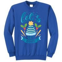 Lets Get Cozy Christmas Santa Holiday Xmas Gift Sweatshirt