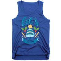 Lets Get Cozy Christmas Santa Holiday Xmas Gift Tank Top