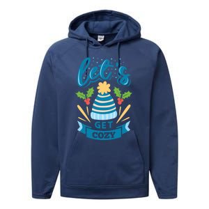 Lets Get Cozy Christmas Santa Holiday Xmas Gift Performance Fleece Hoodie