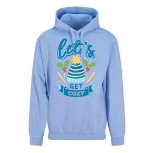 Lets Get Cozy Christmas Santa Holiday Xmas Gift Unisex Surf Hoodie