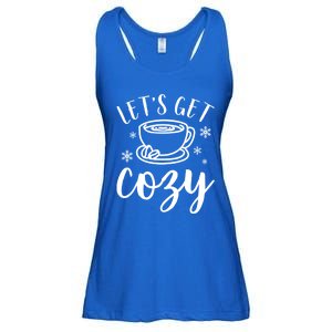 LetS Get Cozy Coffee Merry Christmas Winter Holiday Season Gift Ladies Essential Flowy Tank