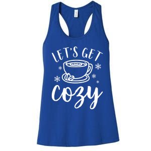 LetS Get Cozy Coffee Merry Christmas Winter Holiday Season Gift Women's Racerback Tank