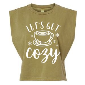 LetS Get Cozy Coffee Merry Christmas Winter Holiday Season Gift Garment-Dyed Women's Muscle Tee