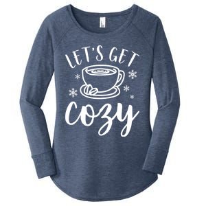 LetS Get Cozy Coffee Merry Christmas Winter Holiday Season Gift Women's Perfect Tri Tunic Long Sleeve Shirt