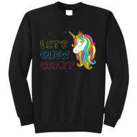 Let's Glow Crazy Glow Party Unicorn Lover Birthday Sweatshirt