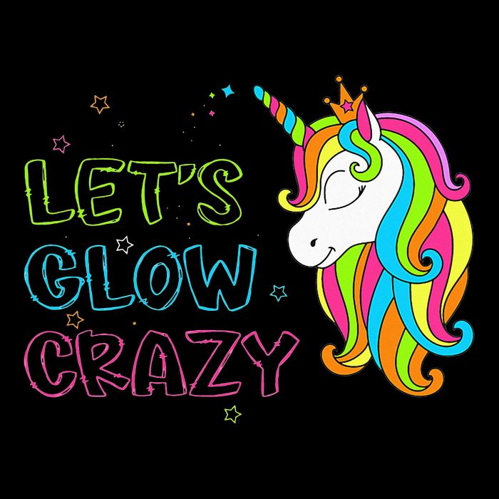 Let's Glow Crazy Glow Party Unicorn Lover Birthday City Backpack