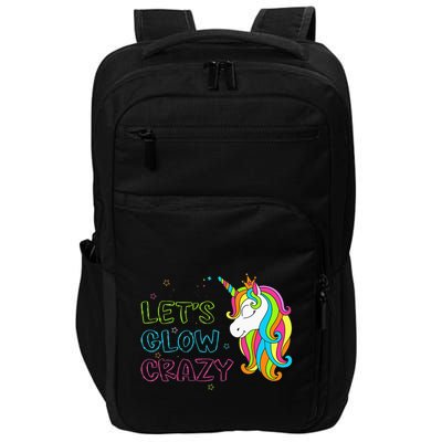 Let's Glow Crazy Glow Party Unicorn Lover Birthday Impact Tech Backpack