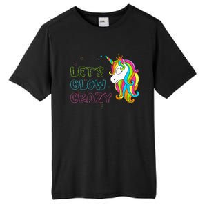 Let's Glow Crazy Glow Party Unicorn Lover Birthday Tall Fusion ChromaSoft Performance T-Shirt