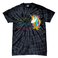 Let's Glow Crazy Glow Party Unicorn Lover Birthday Tie-Dye T-Shirt