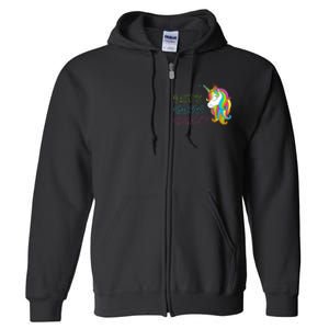 Let's Glow Crazy Glow Party Unicorn Lover Birthday Full Zip Hoodie