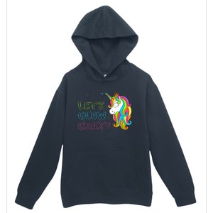 Let's Glow Crazy Glow Party Unicorn Lover Birthday Urban Pullover Hoodie