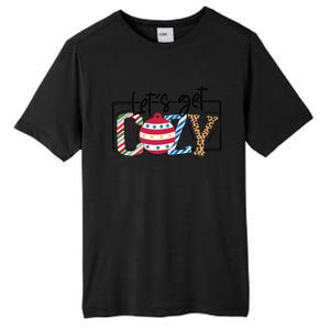 LetS Get Cozy Cute Christmas Leopard Pattern Cute Gift Tall Fusion ChromaSoft Performance T-Shirt