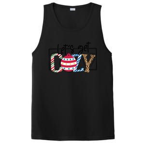 LetS Get Cozy Cute Christmas Leopard Pattern Cute Gift PosiCharge Competitor Tank