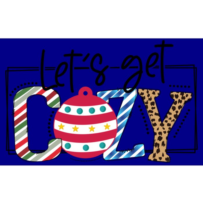 LetS Get Cozy Cute Christmas Leopard Pattern Cute Gift Bumper Sticker