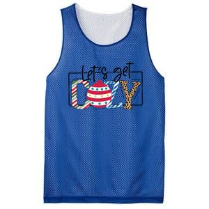 LetS Get Cozy Cute Christmas Leopard Pattern Cute Gift Mesh Reversible Basketball Jersey Tank