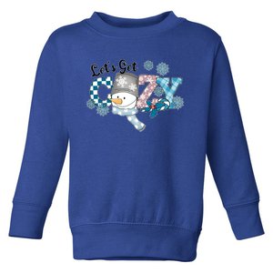 LetS Get Cozy Winter Christmas Snow Gift Toddler Sweatshirt