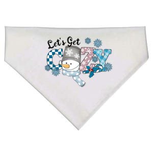 LetS Get Cozy Winter Christmas Snow Gift USA-Made Doggie Bandana