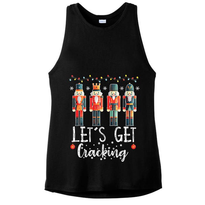 Lets Get Cracking Christmas Nutcracker Ballet Ladies PosiCharge Tri-Blend Wicking Tank