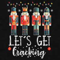 Lets Get Cracking Christmas Nutcracker Ballet Ladies PosiCharge Tri-Blend Wicking Tank