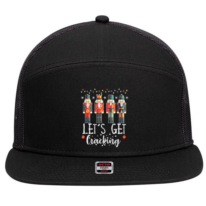 Lets Get Cracking Christmas Nutcracker Ballet 7 Panel Mesh Trucker Snapback Hat