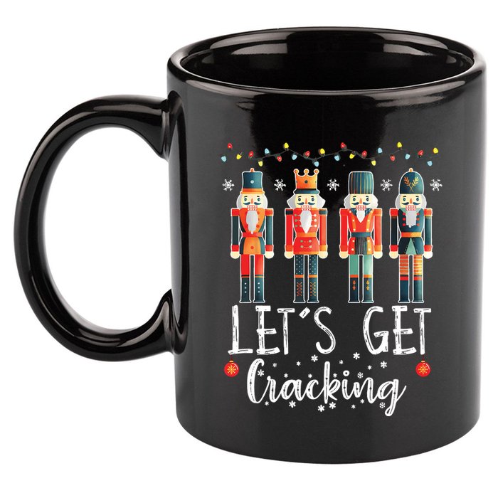 Lets Get Cracking Christmas Nutcracker Ballet 11oz C Handle Ceramic Mug