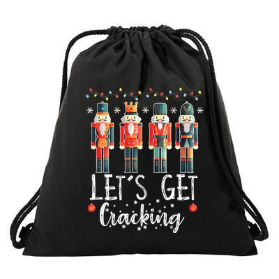Lets Get Cracking Christmas Nutcracker Ballet Drawstring Bag