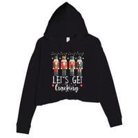 Lets Get Cracking Christmas Nutcracker Ballet Crop Fleece Hoodie