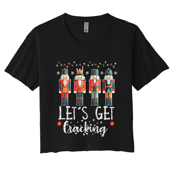 Lets Get Cracking Christmas Nutcracker Ballet Crop Top