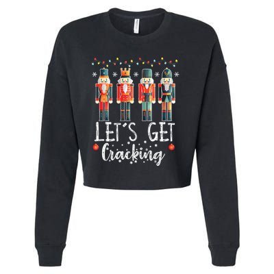 Lets Get Cracking Christmas Nutcracker Ballet Cropped Pullover Crew