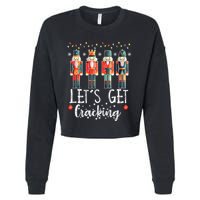 Lets Get Cracking Christmas Nutcracker Ballet Cropped Pullover Crew