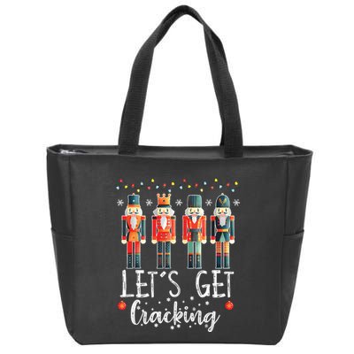 Lets Get Cracking Christmas Nutcracker Ballet Zip Tote Bag