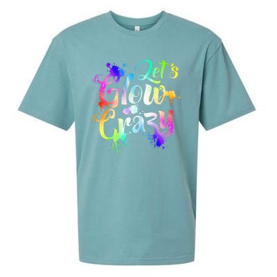 Let Glow Crazy Retro Colorful Quote Group Team Tie Dye Sueded Cloud Jersey T-Shirt