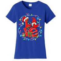 Love Gnomes Christmas Lights Santa Hat Family Xmas Pajamas Cool Gift Women's T-Shirt