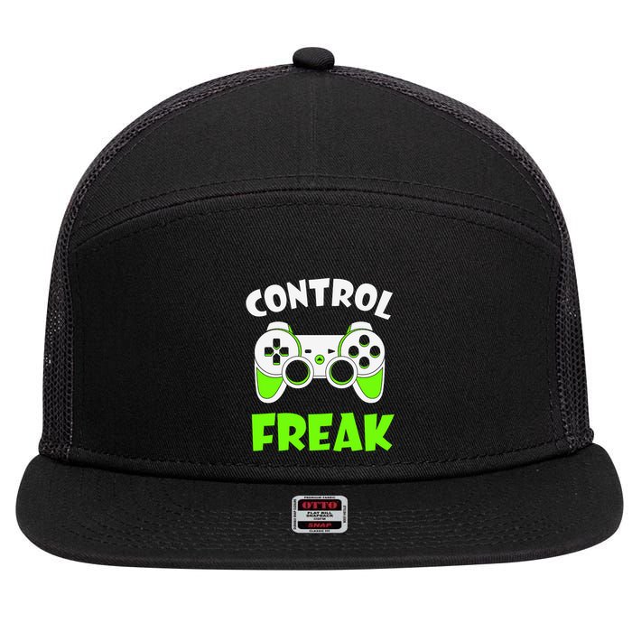 Large Game Console Controller Control Freak Gift 7 Panel Mesh Trucker Snapback Hat