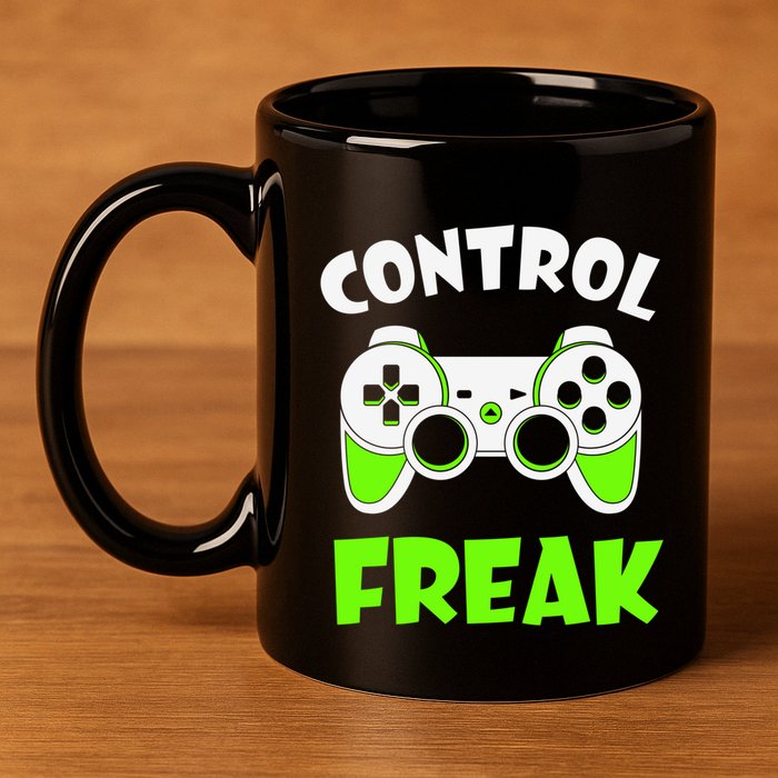Large Game Console Controller Control Freak Gift 11oz C Handle Ceramic Mug