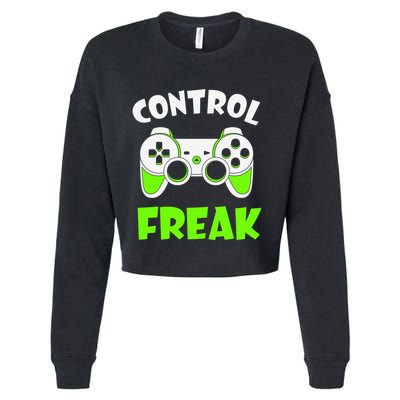 Large Game Console Controller Control Freak Gift Cropped Pullover Crew