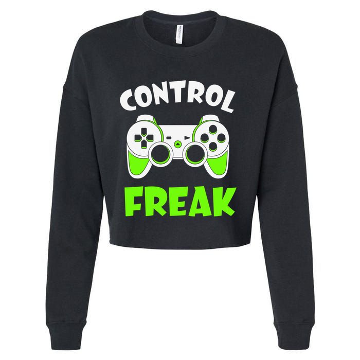 Large Game Console Controller Control Freak Gift Cropped Pullover Crew