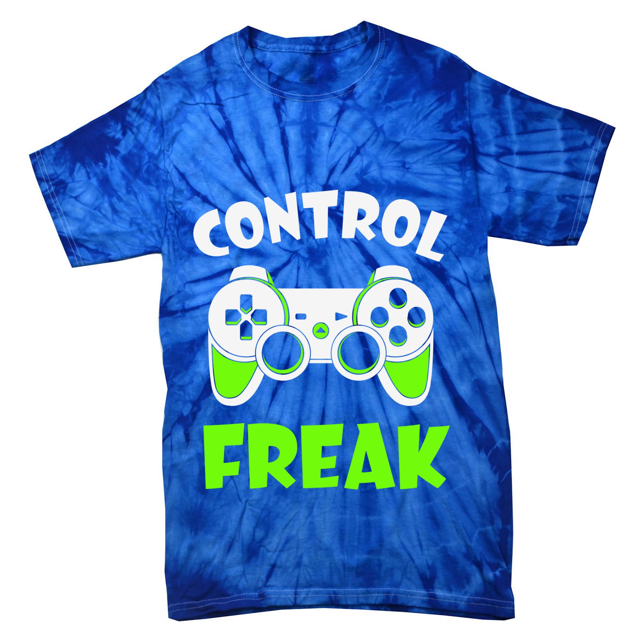 Large Game Console Controller Control Freak Gift Tie-Dye T-Shirt