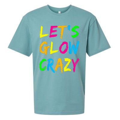 Lets Glow Crazy Glow Party 80s Retro Costume Party Lover Sueded Cloud Jersey T-Shirt