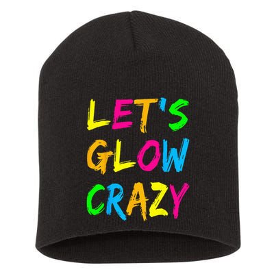 Let's Glow Crazy Glow Party 80s Retro Costume Party Lover  Short Acrylic Beanie