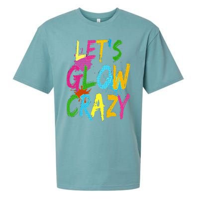 Let Glow Crazy Retro Colorful Quote Group Team Tie Dye Sueded Cloud Jersey T-Shirt