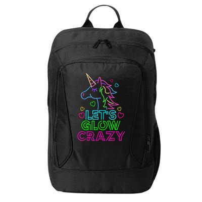 Let's Glow Crazy Glow Party 80s Retro Unicorn Costume Funny City Backpack